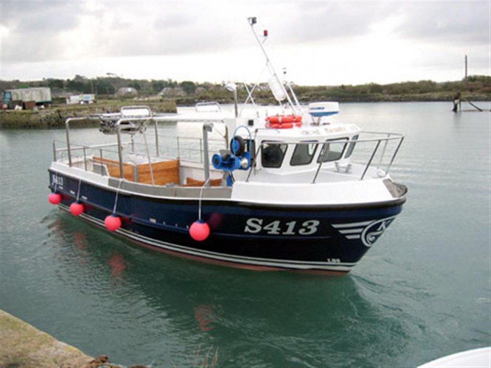 Model of a Cygnus 33 Boat as used for beam trawling, and crab and