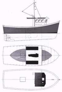 Old Cygnus GM28-38 Small Fishing Vessel 3D model